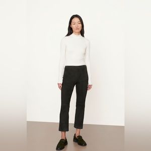 Ann Mashburn Black Stretch Pants Pull On Trousers Cropped Flared Size XS